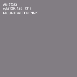 #817D83 - Mountbatten Pink Color Image